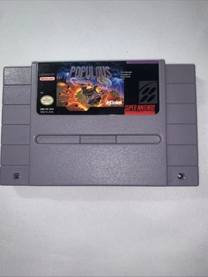Vintage SNES Super Nintendo - POPULOUS - CIB Video Game Cartridge Only - Image 1 of 4