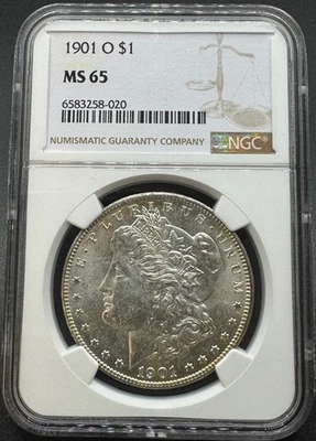 1901-O MORGAN SILVER DOLLAR NGC MS65 11EBA25 - Image 1 of 4