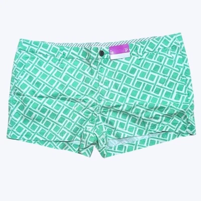 Pantalón Chino MERONA Shorts Talla Grande 18 2X Verde Blanco Estampado NUEVO NUEVO CON ETIQUETAS Foto 1 de 4