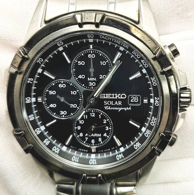 Reloj de pulsera SEIKO SSC147P1 caja negra: 42,1 x 46,8 mm: 18,5 cm usado para hombre #JW-152 Foto 1 de 4
