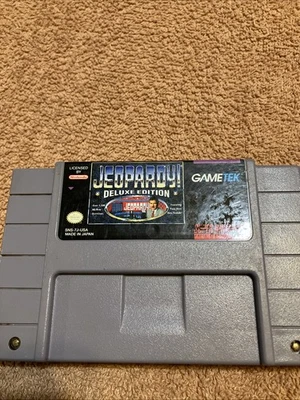 Jeopardy Deluxe Edition (Super Nintendo Entertainment System, 1993) SNES - Image 1 of 4
