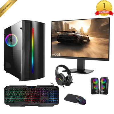 22" Full Setup Gaming PC Bundle Core i5 16GB 1TB HDD + SSD GT730 4GB WIN 11 Pro. - Image 1 of 4