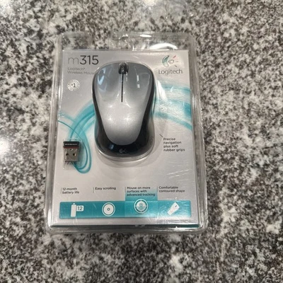 Logitech Wireless mouse m315 Brand NEW Sealed Silver - Image 1 of 2