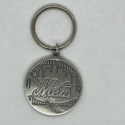 New York Mets Citi Field Groundbreaking Pewter Key Chain - Nov 13, 2006 - MINT - Image 1 of 2
