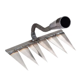Garden Rake Sharp Metal Harrow Loose Soil Weeder Weeding Tool Agricultural Tools - Picture 1 of 9