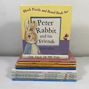 11 Lot Beatrix Potter- 8 Hardcovers 2 Paperbacks Block Puzzle and Board Book Set - Picture 1 of 15