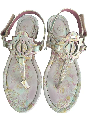 Sandalias CROWN & IVY Niñas Rosa con Flores Talla 1Y Juvenil Foto 1 de 4