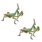 2Pcs Ornament Simulation Mantis Statue Mantis Figurine Decor for Garden Office