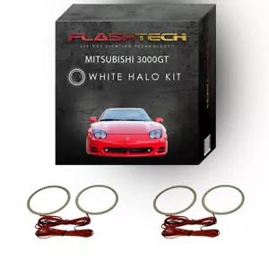 White Angel Eye LED Headlight Halo kit for 94-98 Mitsubishi 3000GT Headlights - Bild 1 von 3