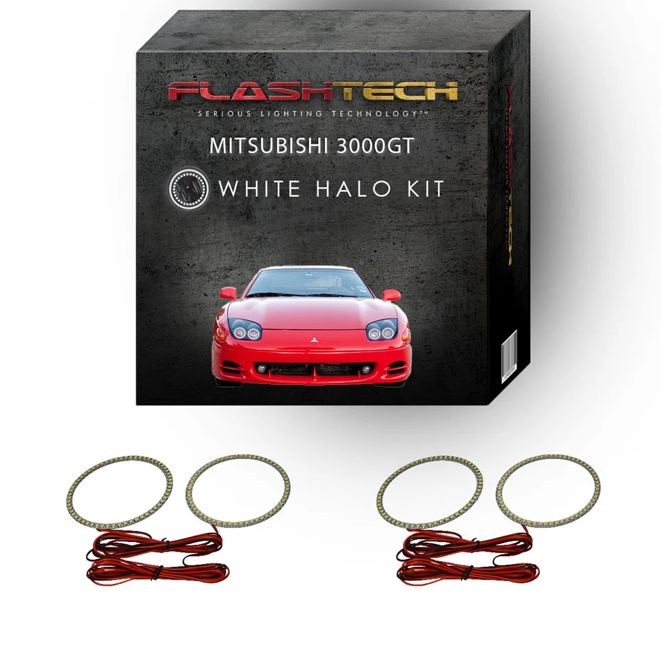 Kit de halo de faros LED ojo de ángel blanco para faros 94-98 Mitsubishi 3000GT Foto 1 de 3