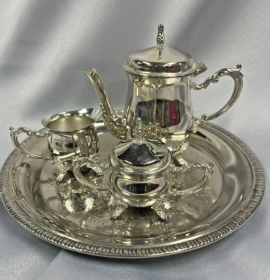 Antigo International Silver Company Price William Child's 4 peças conjunto de café chá DS43 - Imagem 1 de 4