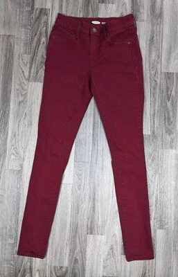 Old Navy Womens Size 0 Rockstar Super Skinny Red Denim Jeans - Image 1 of 4