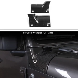2x Front Cowl Body Armor Cover Corner Guards US Flag For Jeep Wrangler JL JT 18+ - Imagen 1 de 11