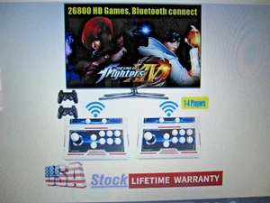 WIRELESS PANDORA BOX 40S 26800 GAMES BLUETOOTH 3D ARCADE CONSOLE 1-4 PLAYERS. - Picture 1 of 11