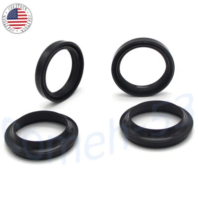 Fork Damper Oil Seals Set for Kawasaki Ninja ZX-10R 2004-10 KX500D KX125H ZX-14 Foto 1 de 4