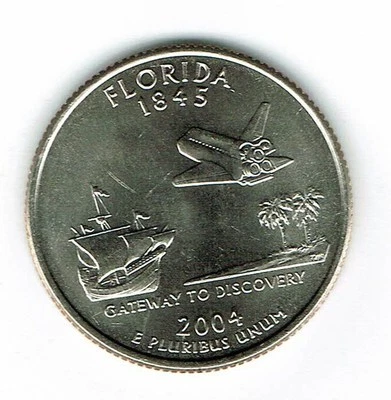 2004-D Denver Brilliant Uncirculated Florida 27TH State Quarter Coin! - Image 1 of 2