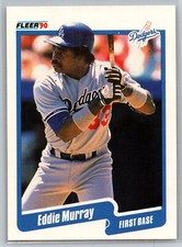 1990 Fleer #404 Eddie Murray Los Angeles Dodgers FREE SHIP