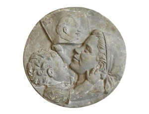 1940'S LARGE BULGARIAN ADVERTISING CAST IRON PLAQUE COMMUNIST PROPAGANDA - RARE! - Picture 1 of 7