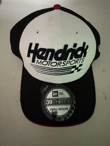 HENRICK MOTORSPORT NASCAR HAT Fitted Small Medium Red, White & Black USA - Picture 1 of 2