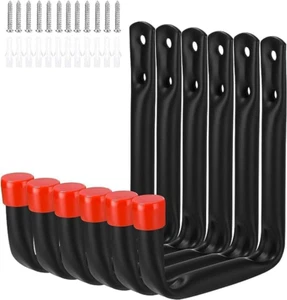 Wandhaken Garage Zum Schrauben, 6 Stück Schwerlasthaken Gerätehaken, Wandmontier - Bild 1 von 12
