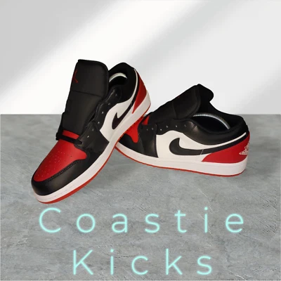 Zapatos bajos Air Jordan 1 Bred Toe 2.0 negro rojo - talla 10.5 Foto 1 de 4