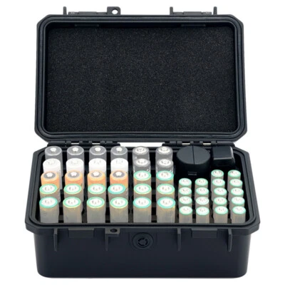 58 Slot AA AAA Coin CR2032 Battery Case Storage Organizer Box Holder with Tester - Image 1 of 4