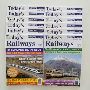 Today's Railways Europe Magazine 2008 Complete Bundle Lot of 12 Editions  - Foto 1 di 24