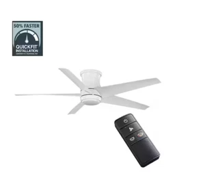Hampton Bay Mena 54" White LED Indoor/Outdoor Hugger Matte White - Picture 1 of 4
