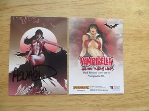 2012 BREYGENT VAMPIRELLA COMIC # 11 COVER ART CARD # 60 SIGNED PAUL RENAUD, POA