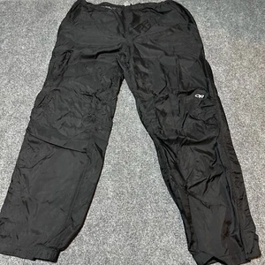 Outdoor Research Snow Pants Mens XXL Black Nylon Pull On Mid Rise Straight - Picture 1 of 12