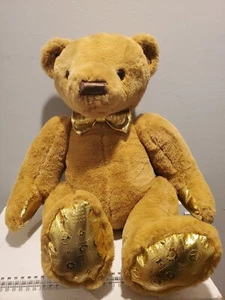 FAO Schwarz 160th Anniversary 13.5" Golden Monogram Teddy Bear - Bild 1 von 7