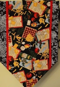 Table Runner Decoration Black White Red Cotton New Handmade 12" x 41"  - Picture 1 of 3