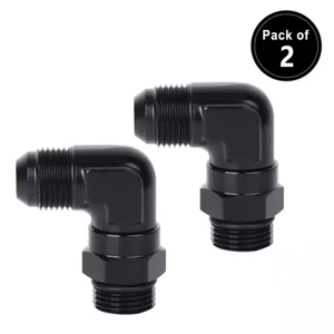LokoCar 10AN Female to 10AN ORB Male Swivel Adapter Fitting 90 Degree Black 2Pcs - Bild 1 von 13