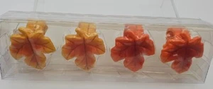 Juego de 4 anillos de servilleta de cerámica Otoño Inspiraciones hoja de arce tonos naranjas conjunto de 4 - Imagen 1 de 3