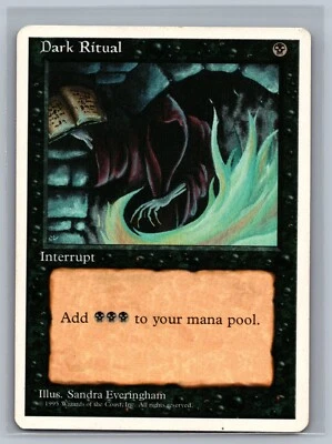 Magic The Gathering 4th Edition Dark Ritual MTG CCG TCG Fourth - Image 1 of 2
