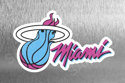 Magnet Die Cut Miami Heat Vice Basketball Frig Refrigerator Cover