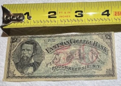 Eastman College Bank 50 Cent Currency Very Rare. Uncertified  - Image 1 of 2