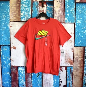 Men's Nike Keep It Clean T-Shirt Short Sleeve Crew Neck 2XLARGE Lobster NEW - Picture 1 of 9