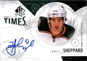2009-10 SP Authentic Sign of the Times #STJS James Sheppard Auto - NM-MT