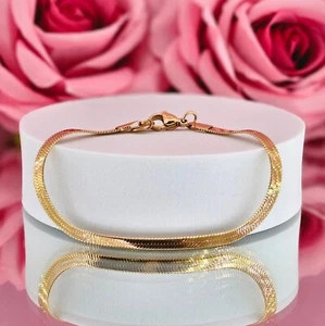 Savvy Cie Jewels Bracelet 18k Gold Plated Snake Chain Boho Vacation Minimalist! - Picture 1 of 3