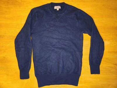 J. CREW Wallace & Barnes Mens Boiled Wool Crewneck Sweater Blue Extra Small - Image 1 of 4