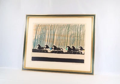 Andre Brasilier Litografía Cursos a Vincennes 1979 Firmado Limitado 175 Francia Foto 1 de 4