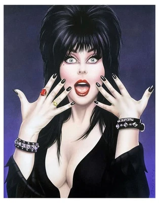 Elvira 11x14 Art Print Mistress of the Dark Horror Movies Halloween - Image 1 of 4