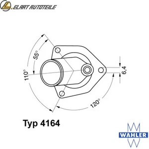THERMOSTAT KÜHLMITTEL 4164.92D FÜR OPEL E 18 NV 1.8L C20XE/20LET 20CXE/XE 2.0L - Picture 1 of 7