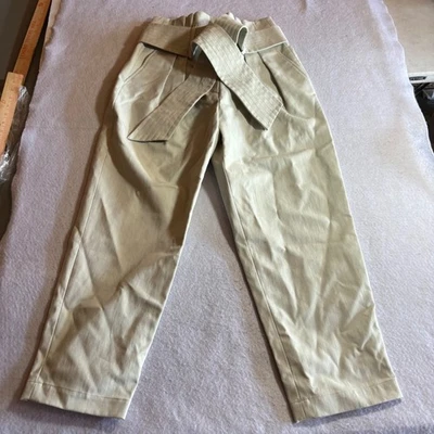 IRO Ritokie Masilla Bolsa de Papel Cintura Alta Pierna Ancha Pantalones con Cinturón Mujeres FR 38 US 6 Foto 1 de 4