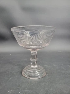 Vintage Early American Pattern Glass (EAPG) Draped Fan Pattern Compote (Doyle?) - Picture 1 of 24