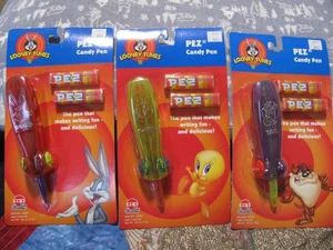 Juego de 3 bolígrafos de caramelo Pez ¡NUNCA ABIERTOS! Bugs Bunny ~ Piolín ~ Taz 1999 - Imagen 1 de 7
