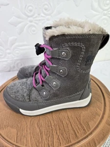 Botas impermeables Sorel Whitney II Joan gris encaje NC4571-052 niñas 27/10 - Imagen 1 de 17