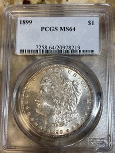 1899 P Morgan Silver Dollar PCGS MS-64 - Picture 1 of 2