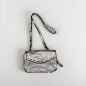 Tignanello Silver Leather Crossbody Bag - Picture 1 of 3